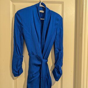 Zara Blue Wrap Blazer Dress XS